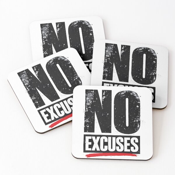 Item preview, No Excuses – Bold Motivational Typography designed and sold by darkan1.