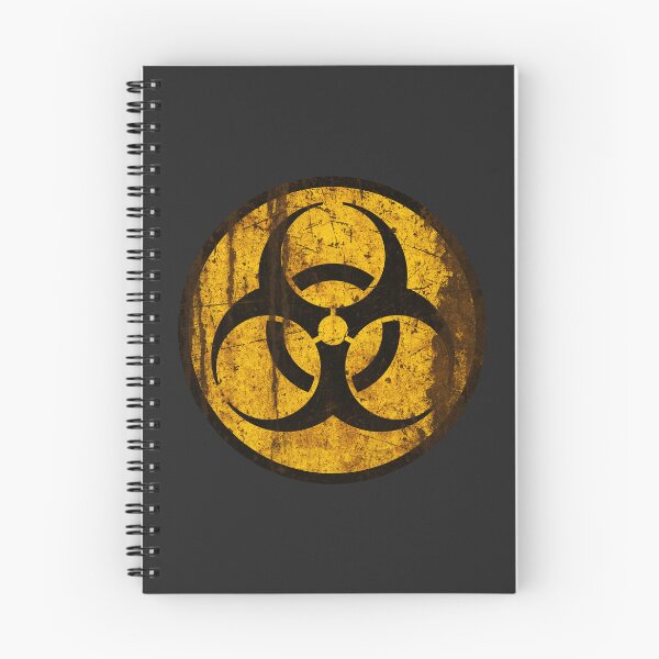 Item preview, Distressed Biohazard Warning Symbol • Rusted Industrial Quarantine Sign designed and sold by worldwarvintage.