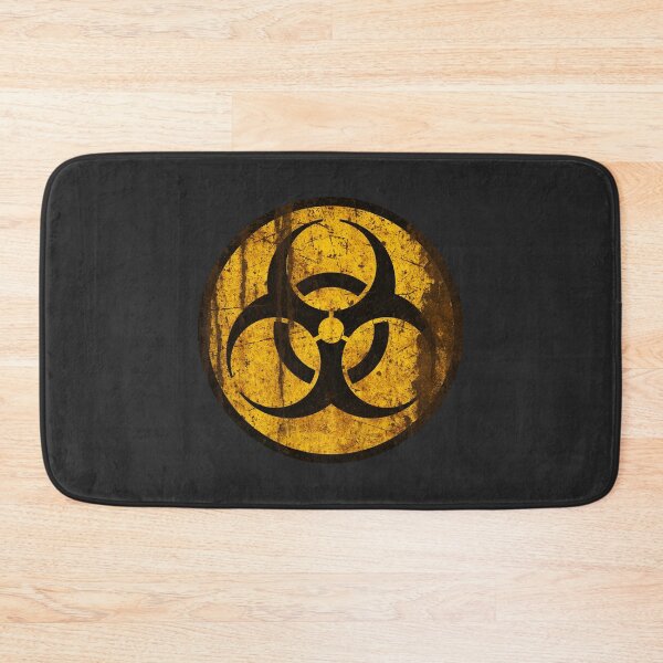 Item preview, Distressed Biohazard Warning Symbol • Rusted Industrial Quarantine Sign designed and sold by worldwarvintage.