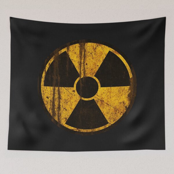 Item preview, Weathered Radioactive Hazard Symbol • Rusted Industrial Warning Sign designed and sold by worldwarvintage.