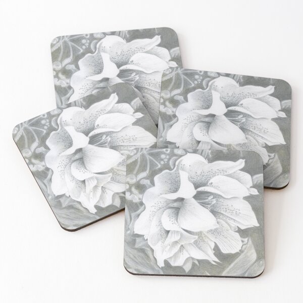 Item preview, Silverpoint Drawing of a Helleborus Orientalis designed and sold by LymphomaLass.