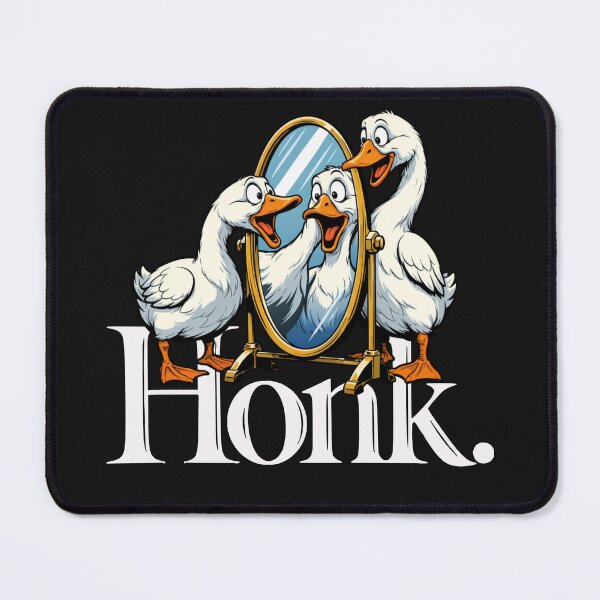 Item preview, Funny Geese Honk Mirror Reflection Design designed and sold by Tsugraf Designs.