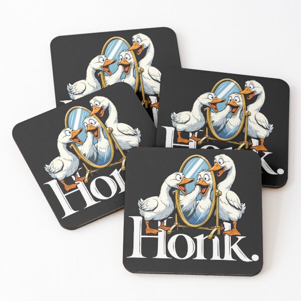Item preview, Funny Geese Honk Mirror Reflection Design designed and sold by Tsugraf Designs.