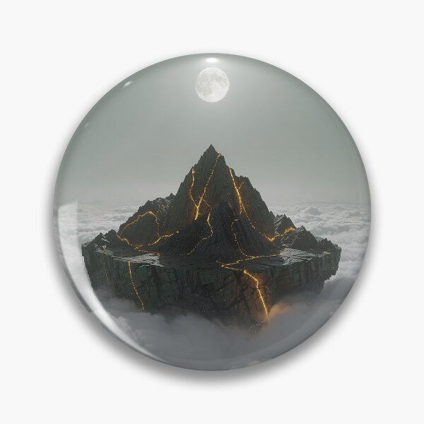 Item preview, Floating Magma Mountain: Celestial Moon Art designed and sold by Krasnovaovaova.