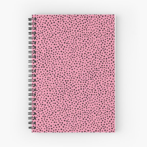 Item preview, Dark chocolate brown hand drawn dots on a raspberry pink background designed and sold by Hanna McCown.