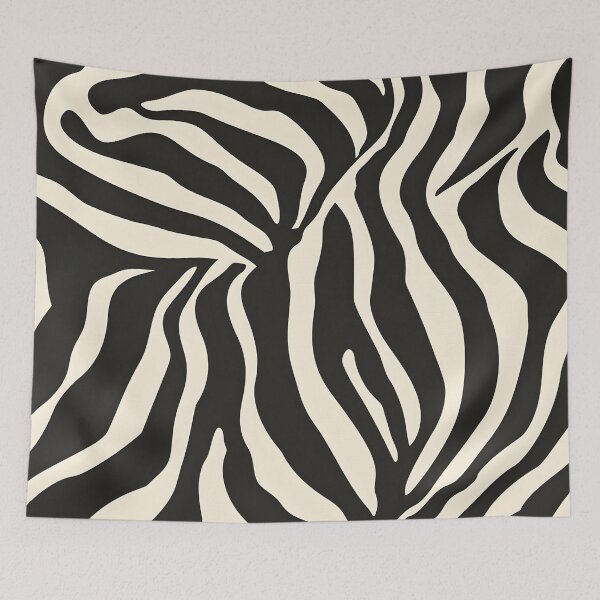 Item preview, Minimal Zebra Flow – Modern Black and White Animal Pattern designed and sold by Hashola Designs.