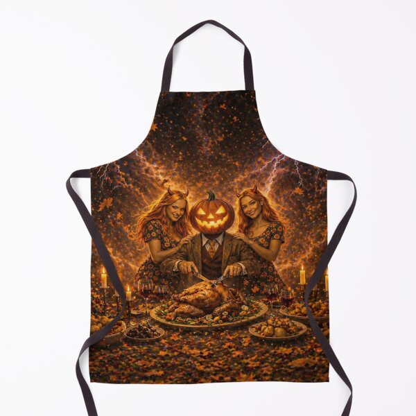 Item preview, Headless Horseman Devil Twins Feast – Gothic Halloween Fantasy Art designed and sold by TheHorsemanRidesAgain.