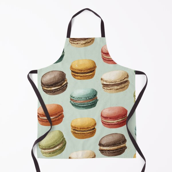 Item preview, Watercolor French Macarons Pastel Dessert Pattern designed and sold by NicolasGlowArt.