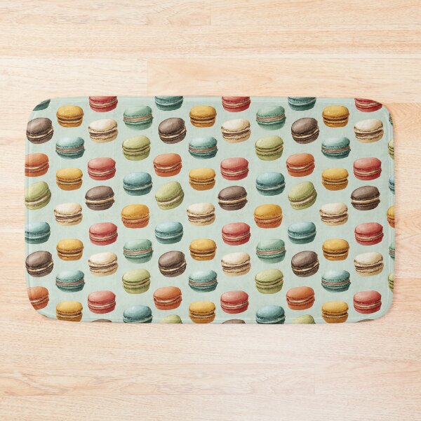 Item preview, Watercolor French Macarons Pastel Dessert Pattern designed and sold by NicolasGlowArt.