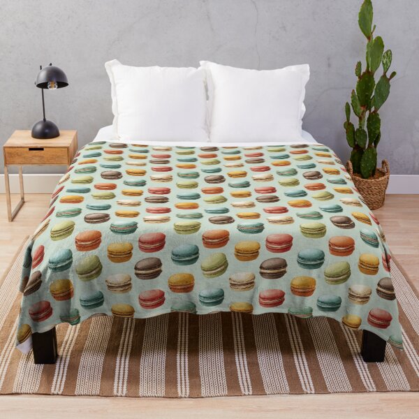 Item preview, Watercolor French Macarons Pastel Dessert Pattern designed and sold by NicolasGlowArt.