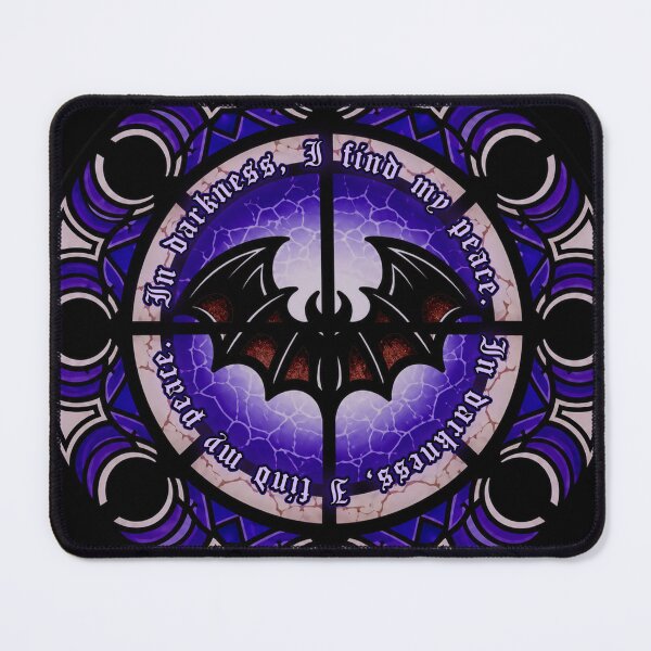 Item preview, Gothic Bat Stained Glass Aesthetic Clock With A Dark Quote designed and sold by SeriouslyArtistical.