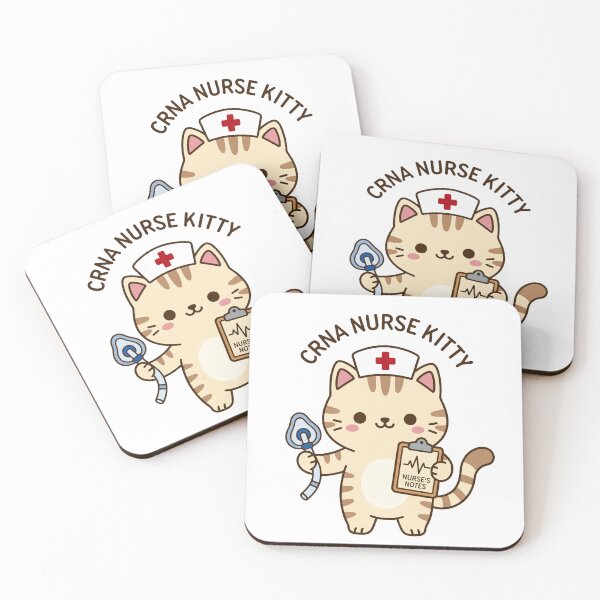 Item preview, CRNA Nurse Kitty – Cute Nurse Anesthetist Cat designed and sold by officinelala.