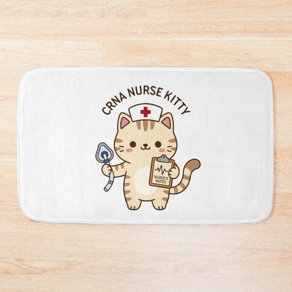 Item preview, CRNA Nurse Kitty – Cute Nurse Anesthetist Cat designed and sold by officinelala.