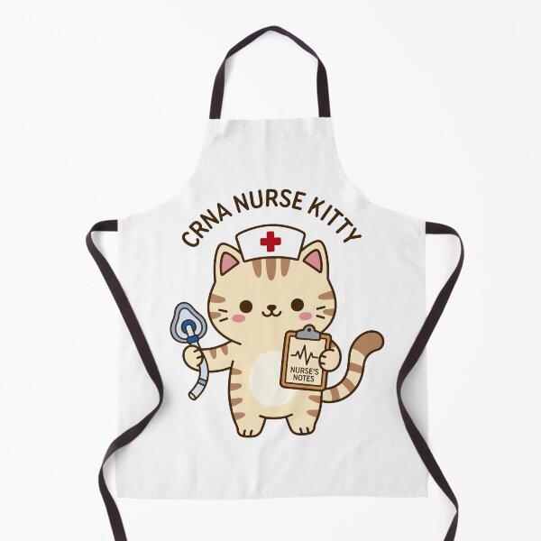 Item preview, CRNA Nurse Kitty – Cute Nurse Anesthetist Cat designed and sold by officinelala.