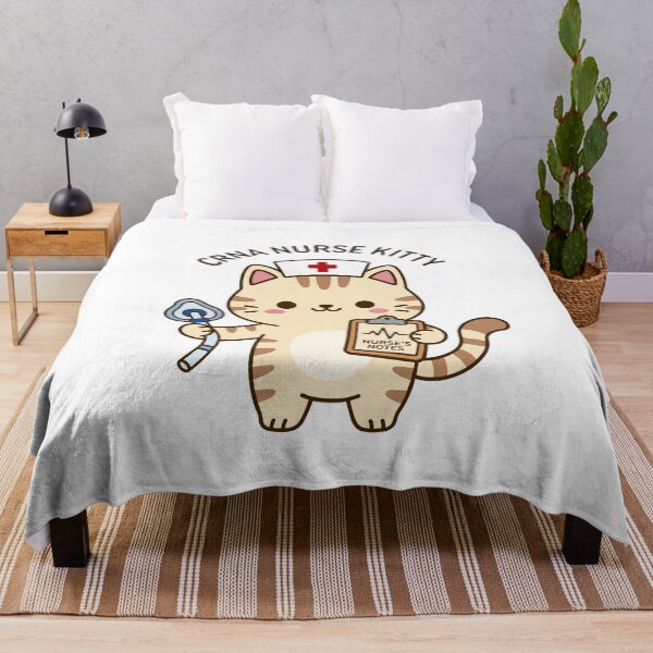 Item preview, CRNA Nurse Kitty – Cute Nurse Anesthetist Cat designed and sold by officinelala.