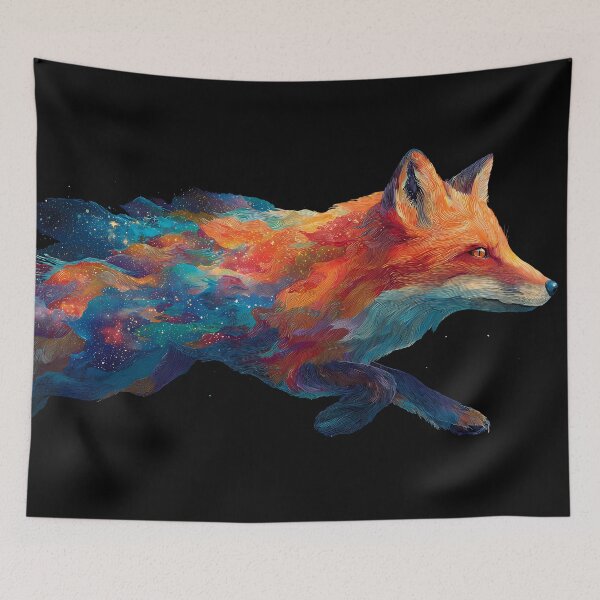 Item preview, Animal Cosmic Fox Dreamlike Celestial Galaxy Colors Aesthetic designed and sold by ART ATTACK ZONE.