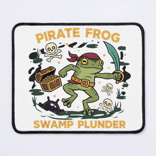 Item preview, Pirate Frog Swamp Plunder – Funny Frog Pirate designed and sold by rawaart1.
