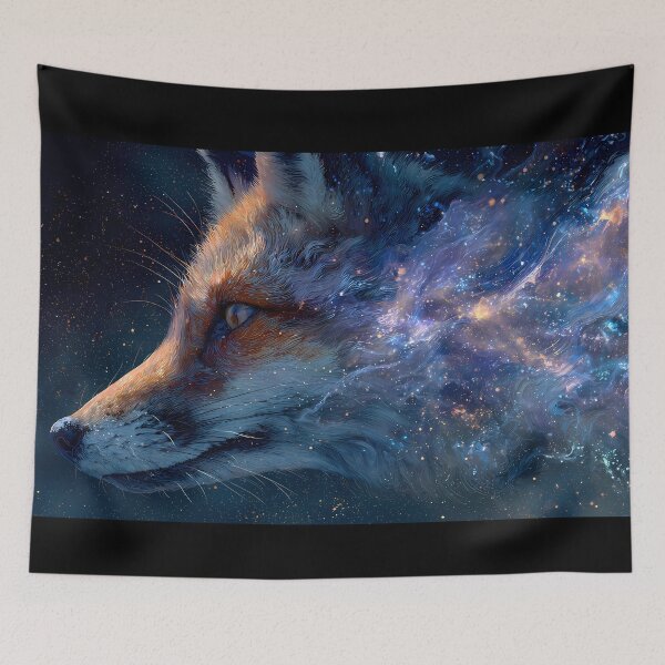 Item preview, True Cosmic Fox Dreamlike Celestial Galaxy Colors Aesthetic designed and sold by ART ATTACK ZONE.