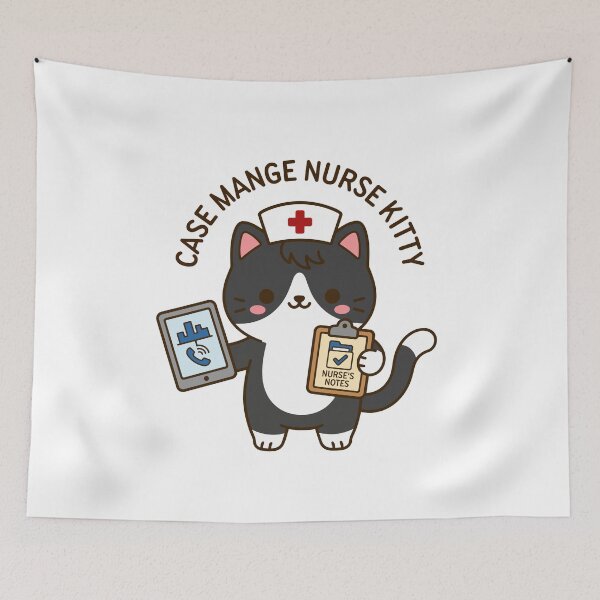 Item preview, Case Manager Nurse Kitty – Cute Case Management Nurse Cat designed and sold by officinelala.