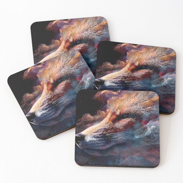 Item preview, False Cosmic Fox Dreamlike Celestial Galaxy Colors Aesthetic designed and sold by ART ATTACK ZONE.