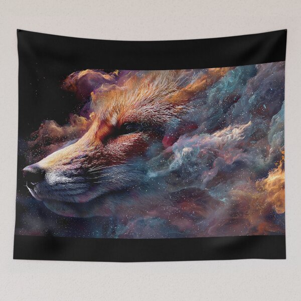Item preview, False Cosmic Fox Dreamlike Celestial Galaxy Colors Aesthetic designed and sold by ART ATTACK ZONE.