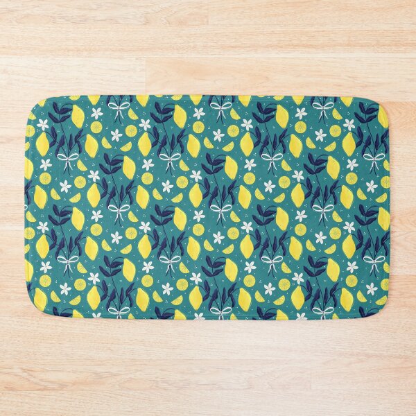 Item preview, Lemon Bouquet in Aqua designed and sold by designsbyklm.