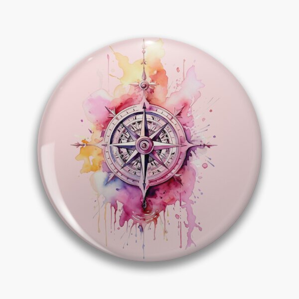 Item preview, compass in realistic pink colors designed and sold by Lellenatavarez.