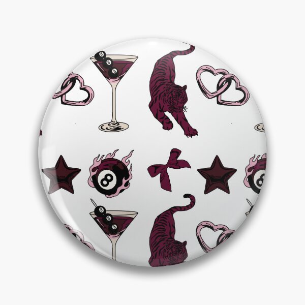 Item preview, Coquette Aesthetic Sticker Pack | Dark Coquette Y2K Pink Goth Stickers (Tiger, Martini, 8 Ball, Bow) – 6 Pack designed and sold by anahehe.