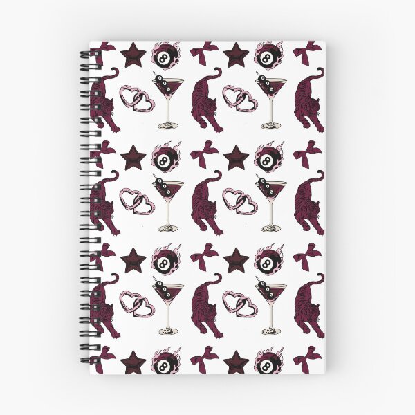 Artikelvorschau, Coquette Ästhetik Sticker-Set | Dark Coquette Y2K Pink Goth Sticker (Tiger, Martini, Billardkugel, Schleife) – 6er-Pack entworfen und verkauft von anahehe.