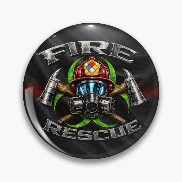 Item preview, Industrial Fire Brigade Hazmat Fire Rescue Skull Design designed and sold by artistwill.