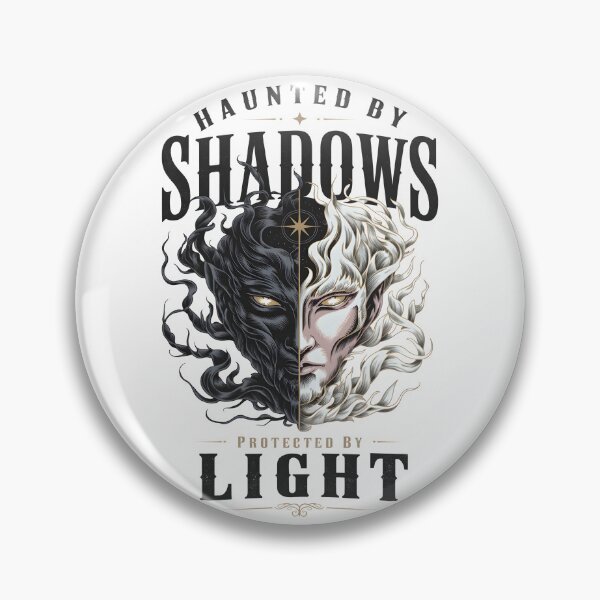 Item preview, Haunted by Shadows Protected by Light – Dark vs Light Fantasy Dual Face Design designed and sold by Snifferius.