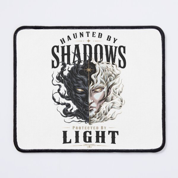 Item preview, Haunted by Shadows Protected by Light – Dark vs Light Fantasy Dual Face Design designed and sold by Snifferius.