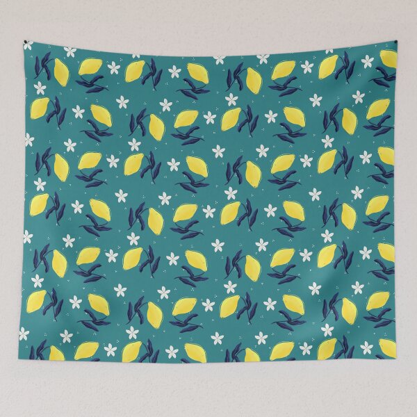 Item preview, Lemon Branch in Aqua designed and sold by designsbyklm.