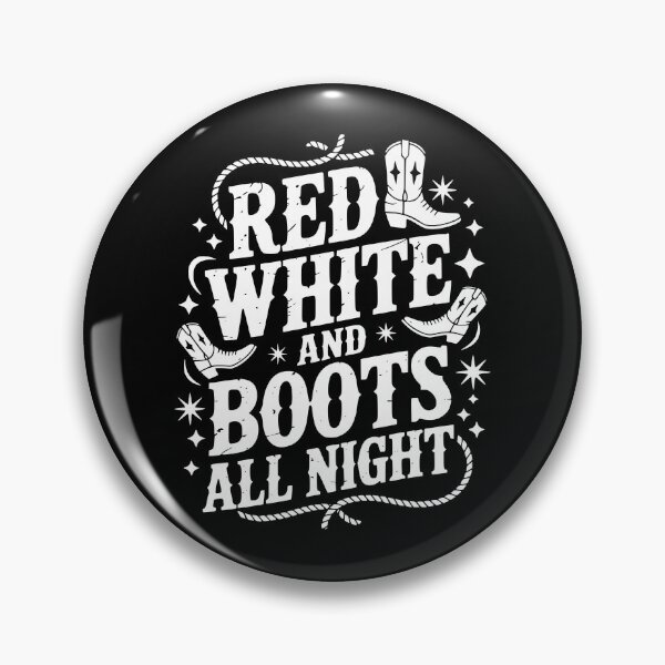 Item preview, Red White And Boots All Night designed and sold by theartfulaspie.