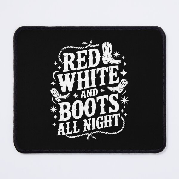 Item preview, Red White And Boots All Night designed and sold by theartfulaspie.