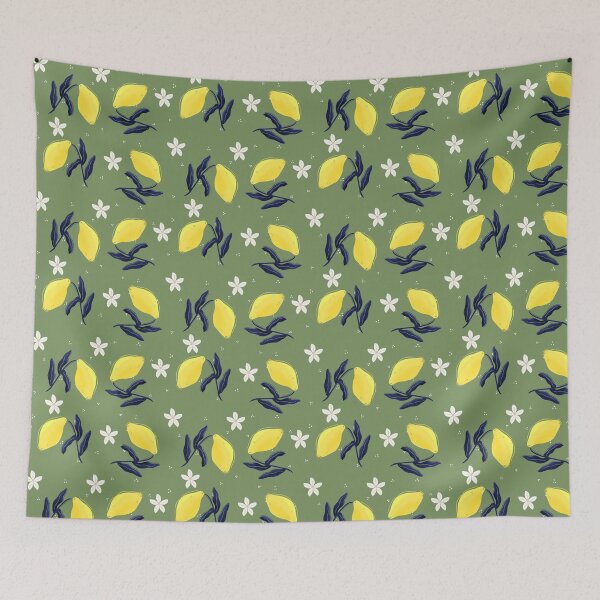 Item preview, Lemon Branch in Green designed and sold by designsbyklm.
