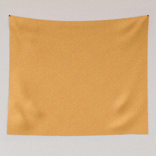 Item preview, Light red hand-drawn dots on a orange background designed and sold by Hanna McCown.