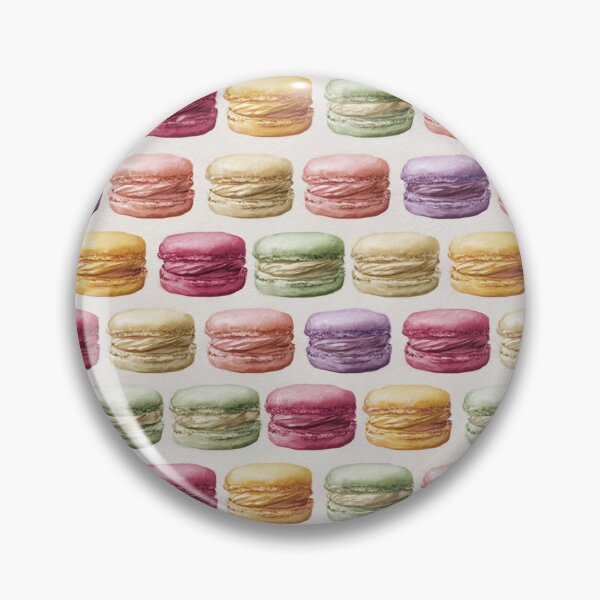 Item preview, Watercolor Macaron French Pastry Dessert Pattern designed and sold by NicolasGlowArt.
