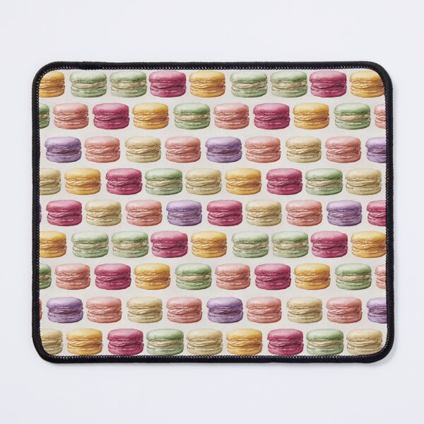 Item preview, Watercolor Macaron French Pastry Dessert Pattern designed and sold by NicolasGlowArt.