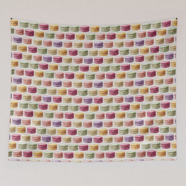 Item preview, Watercolor Macaron French Pastry Dessert Pattern designed and sold by NicolasGlowArt.