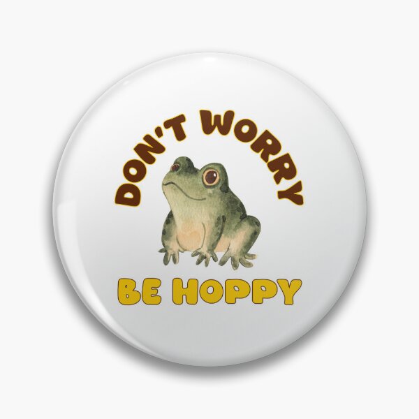 Item preview, Don't Worry Be Hoppy | Funny Frog Pun Gift | Watercolor Frog | Cute Frog Quote | Frog Humor Gift | Positive Frog designed and sold by Beverly Montgomery Design.