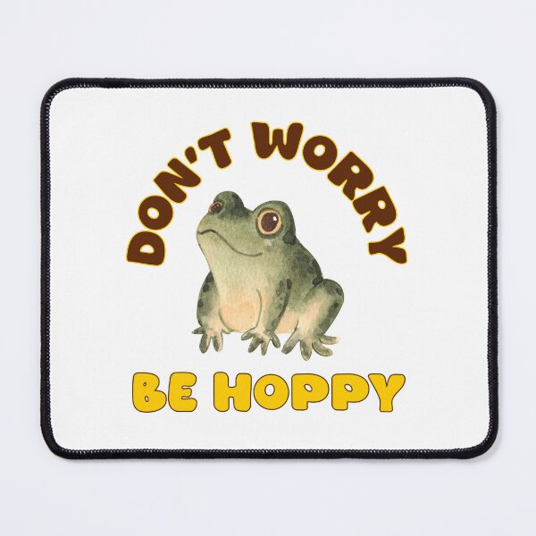 Item preview, Don't Worry Be Hoppy | Funny Frog Pun Gift | Watercolor Frog | Cute Frog Quote | Frog Humor Gift | Positive Frog designed and sold by Beverly Montgomery Design.