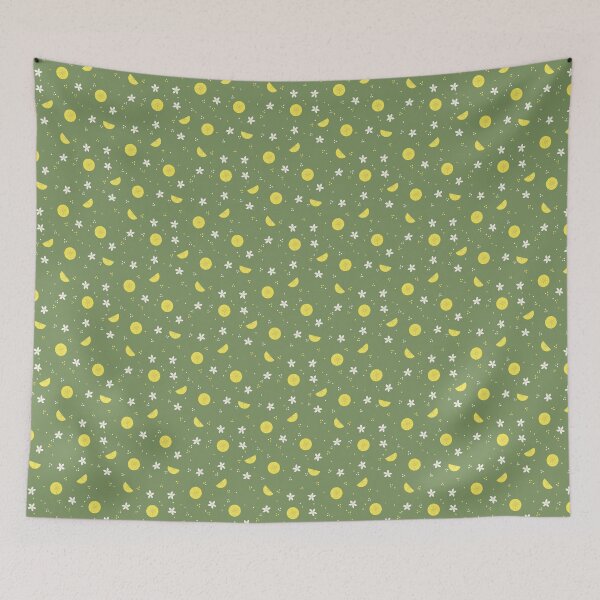 Item preview, Lemons and Blossoms in Green designed and sold by designsbyklm.