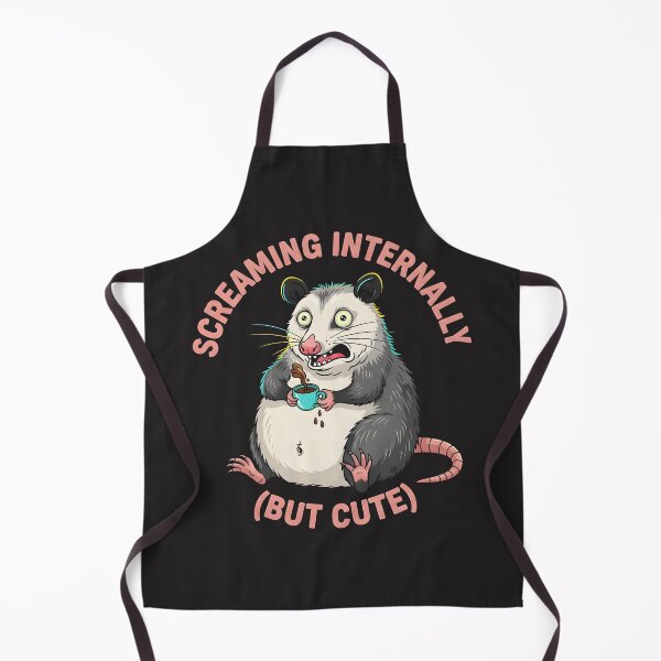 Item preview, Screaming Internally But Cute - Funny Stressed Possum with Coffee designed and sold by expertgroup.