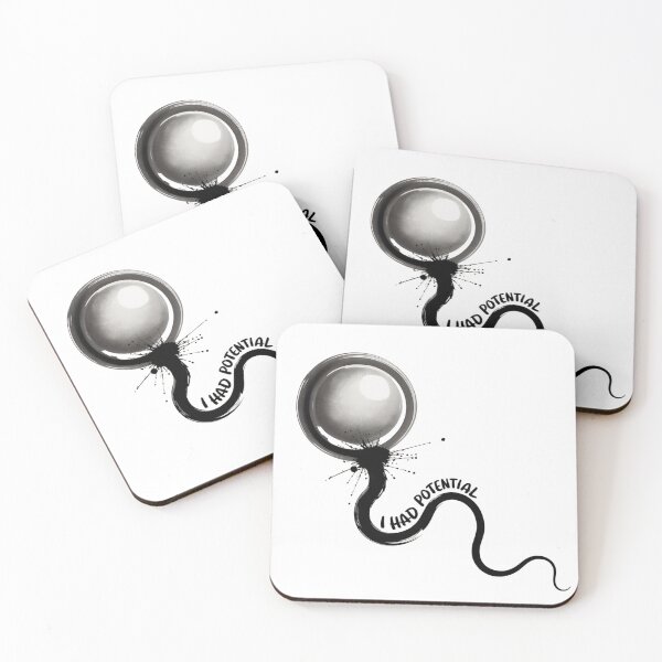 Item preview, Minimalist Sumi-e Sperm Cell Ink Wash Art designed and sold by Bloomkept.