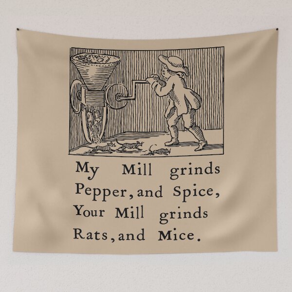 Item preview, My Mill Grinds Pepper and Spice - Vintage Meme designed and sold by SpaceDogLaika.