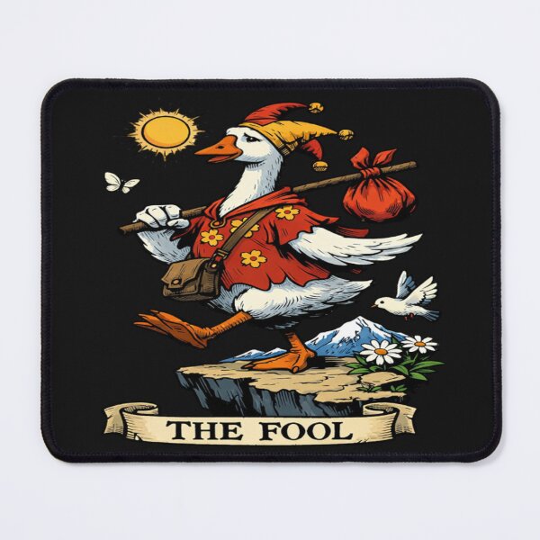Item preview, The Fool Tarot Card Whimsical Goose Jester designed and sold by Tsugraf Designs.
