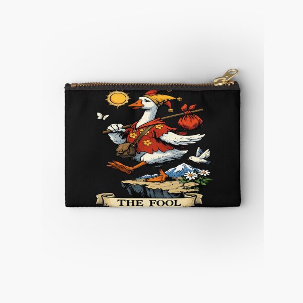 Item preview, The Fool Tarot Card Whimsical Goose Jester designed and sold by Tsugraf Designs.