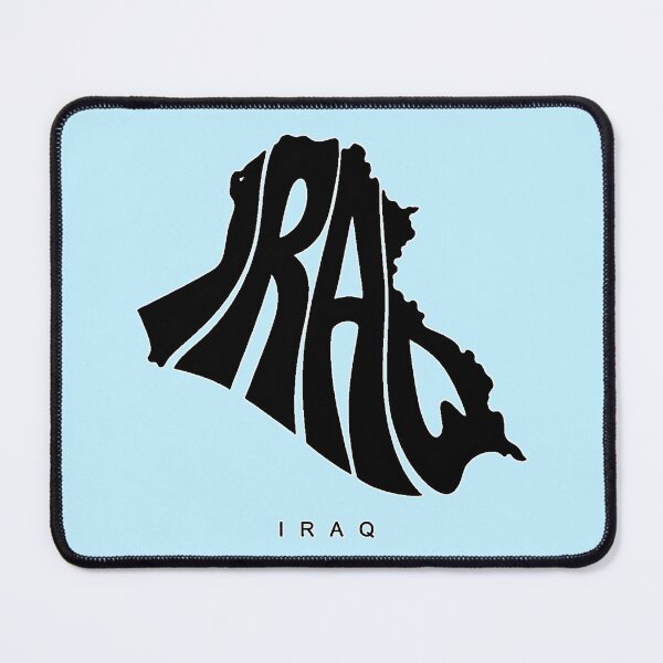 Item preview, Iraq Typography Map Design, IRAQ Word Map Art, Middle East Country Outline, Minimalist Black White Travel Graphic designed and sold by Travellerz.