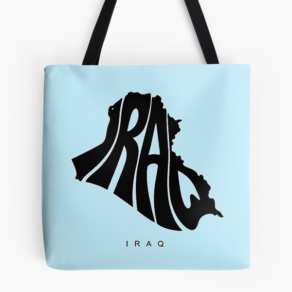 Item preview, Iraq Typography Map Design, IRAQ Word Map Art, Middle East Country Outline, Minimalist Black White Travel Graphic designed and sold by Travellerz.